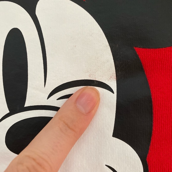 Vans x Disney Mickey Mouse Red Sweatshirt with Checkerboard Print - Picture 6 of 6